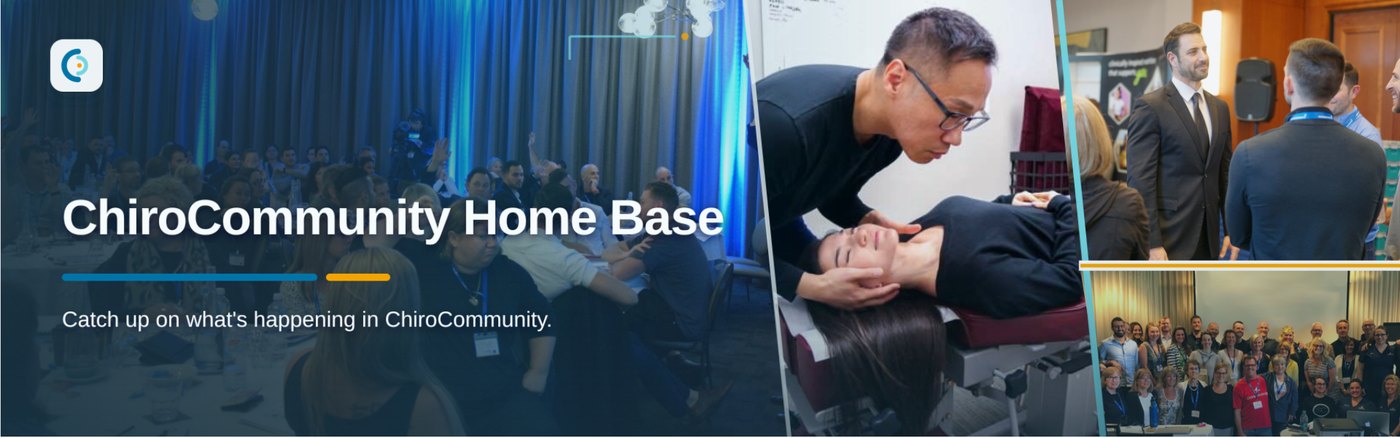 The ChiroCommunity home base inside the live community